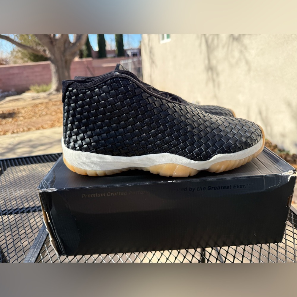 Air Jordan Future Premium Black and White High-Top Sneakers